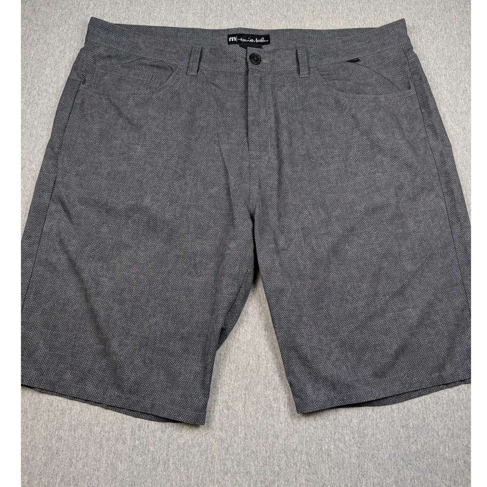 TravisMathew Mens Grey Micro Dot Performance Golf Shorts Size 40 Stretch 78997